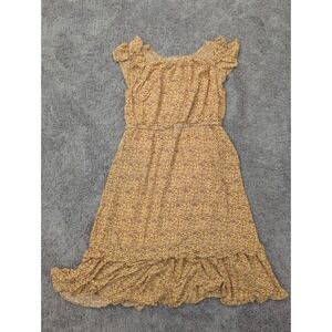 Universal‎ Thread Shift Dress Women XL Ditsy Floral Ruffle Off Shoulder Midi